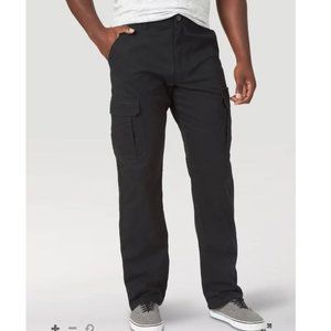 MENS:Wrangler 5 Star Relaxed Fit Flex Cargo-BLACK